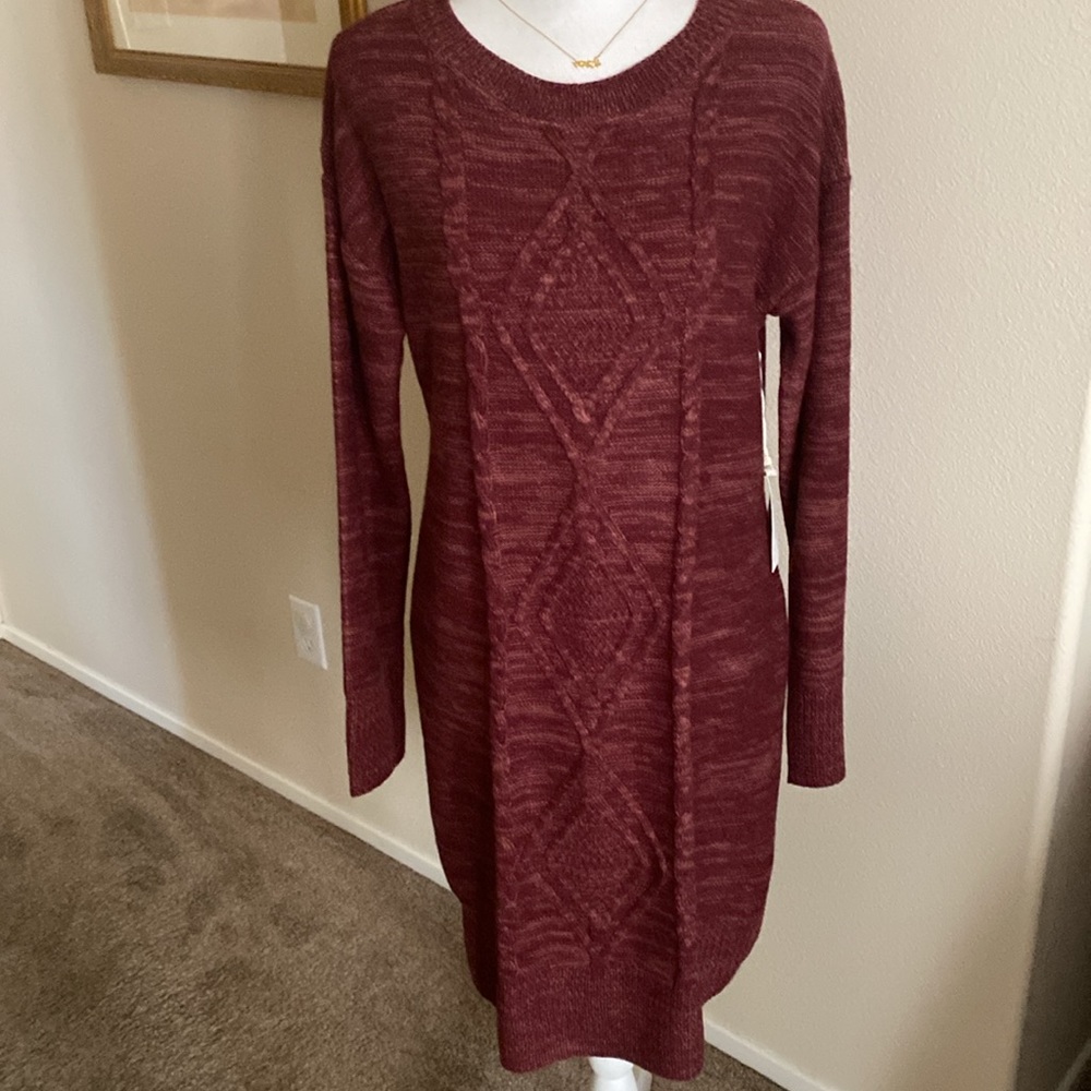 Grace & Lace Cable Knit Sweater Dress